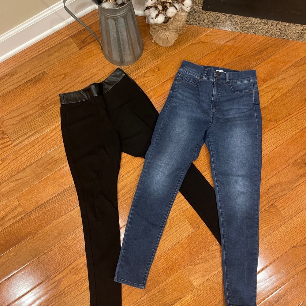Sofia Vergara Eva Skinny Jeans & Romeo Juliet Couture Black Skinny Pants 6 M
